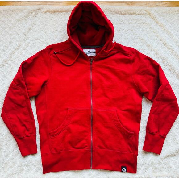 American Giant Other - American Giant Sportswear Unisex VTG Red Cotton Full Zip Hoodie Sweatshirt Large